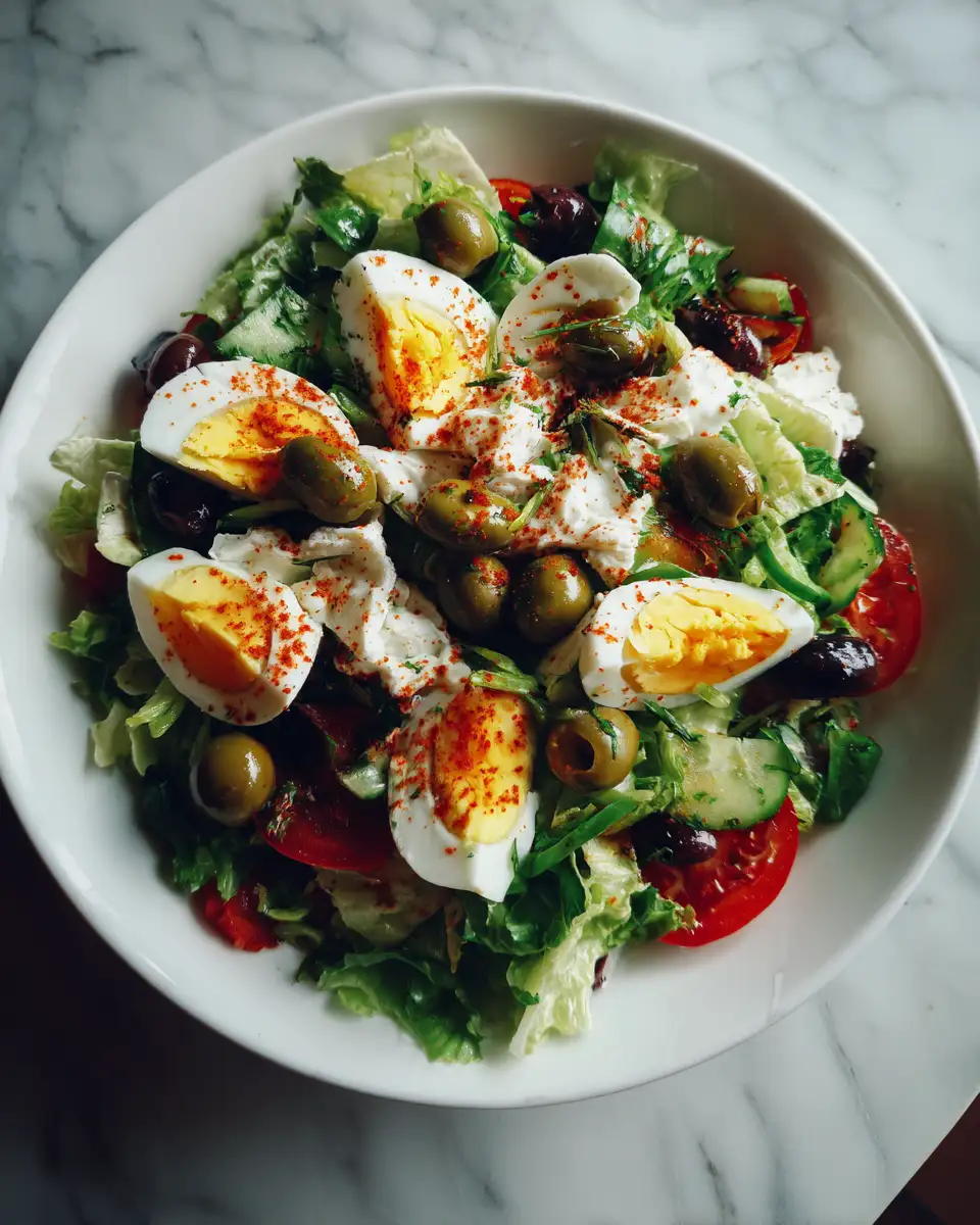 Final dish - Savourez l'Authentique : Salade Grecque Fraîche avec Mozzarella et Olives