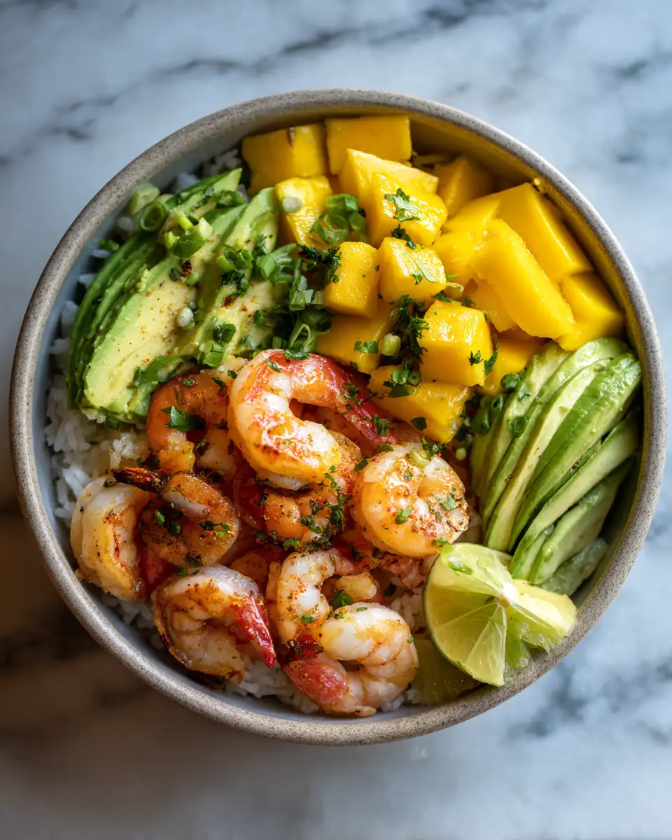 Final dish - Tropical Delight Shrimp Avocado Mango Bowls That You'll Love