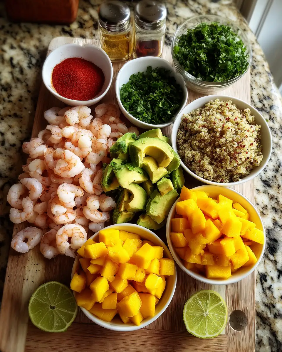 Ingredients for Tropical Delight Shrimp Avocado Mango Bowls That You'll Love