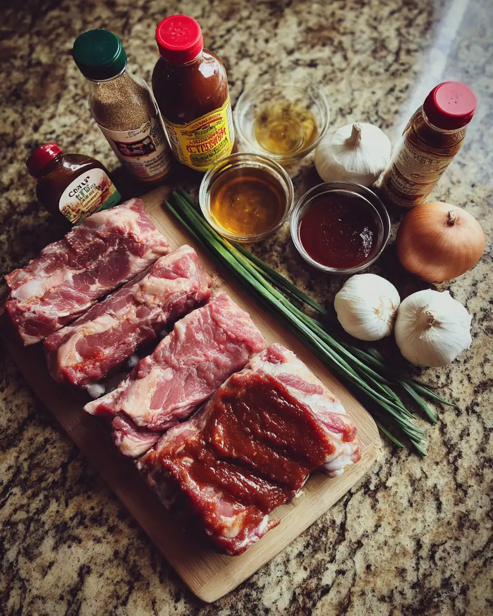 Ingredients for Irresistibly Sticky BBQ Pork Ribs That Will Make You Drool