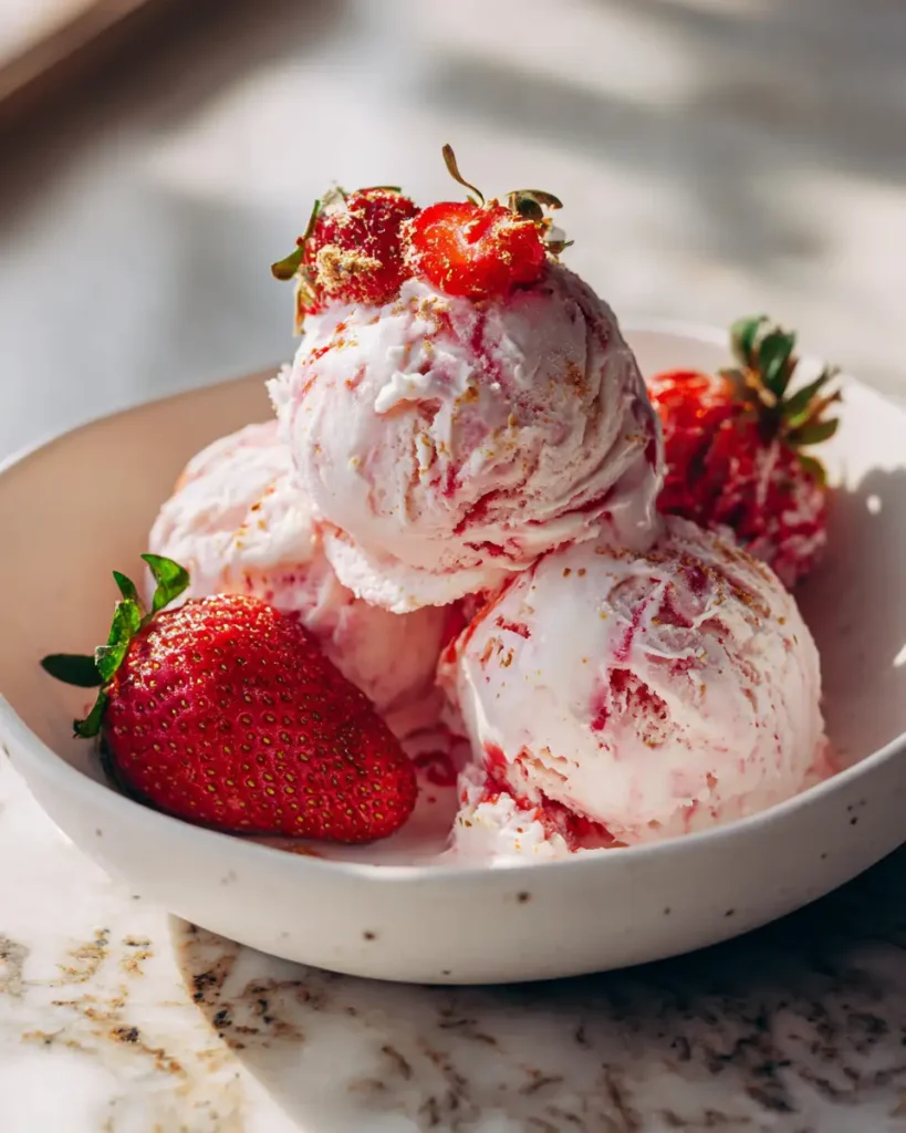 Indulge in Summer Bliss with Homemade Strawberries and Cream Ice Cream - Featured Image
