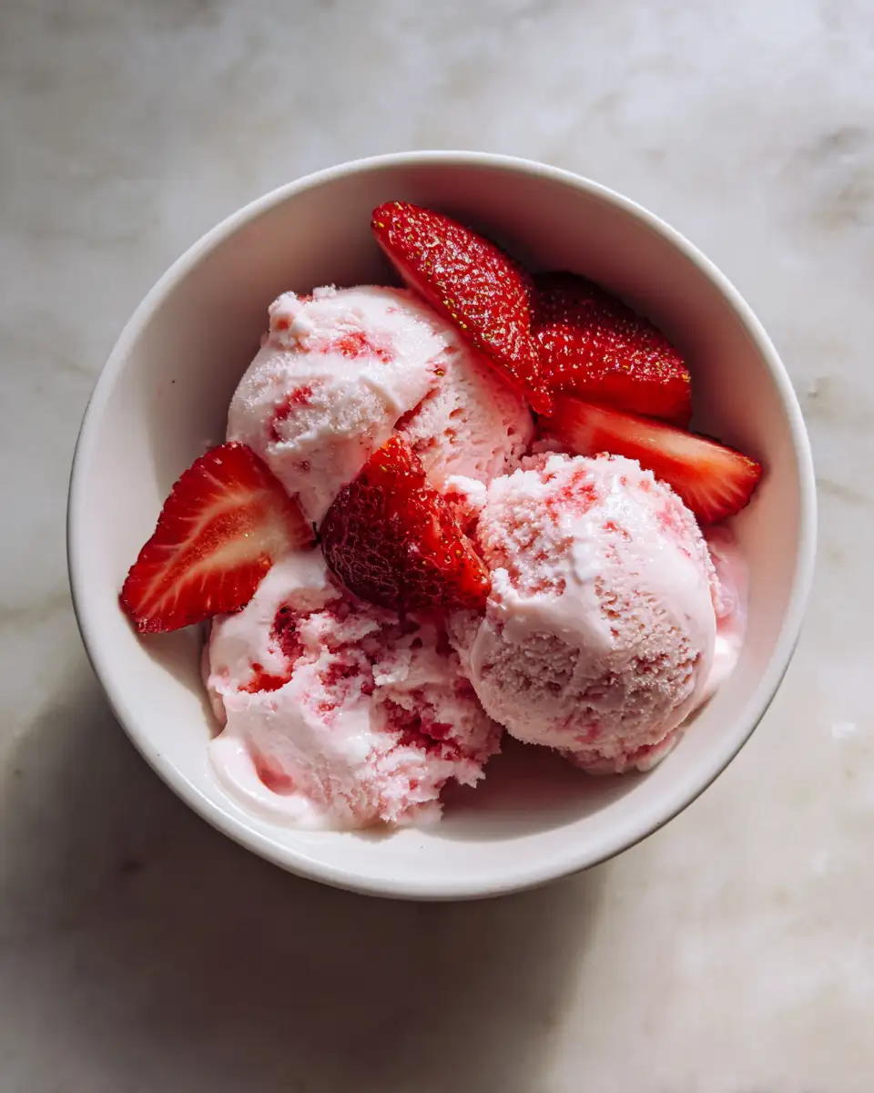 Final dish - Indulge in Summer Bliss with Homemade Strawberries and Cream Ice Cream
