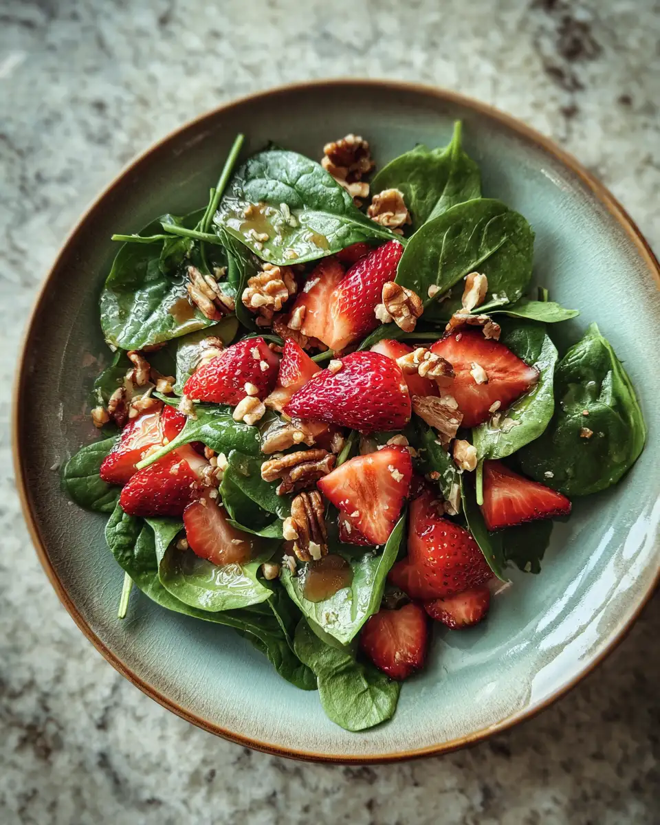 Final dish - Sweet Meets Savory in the Ultimate Strawberry Spinach Salad Delight