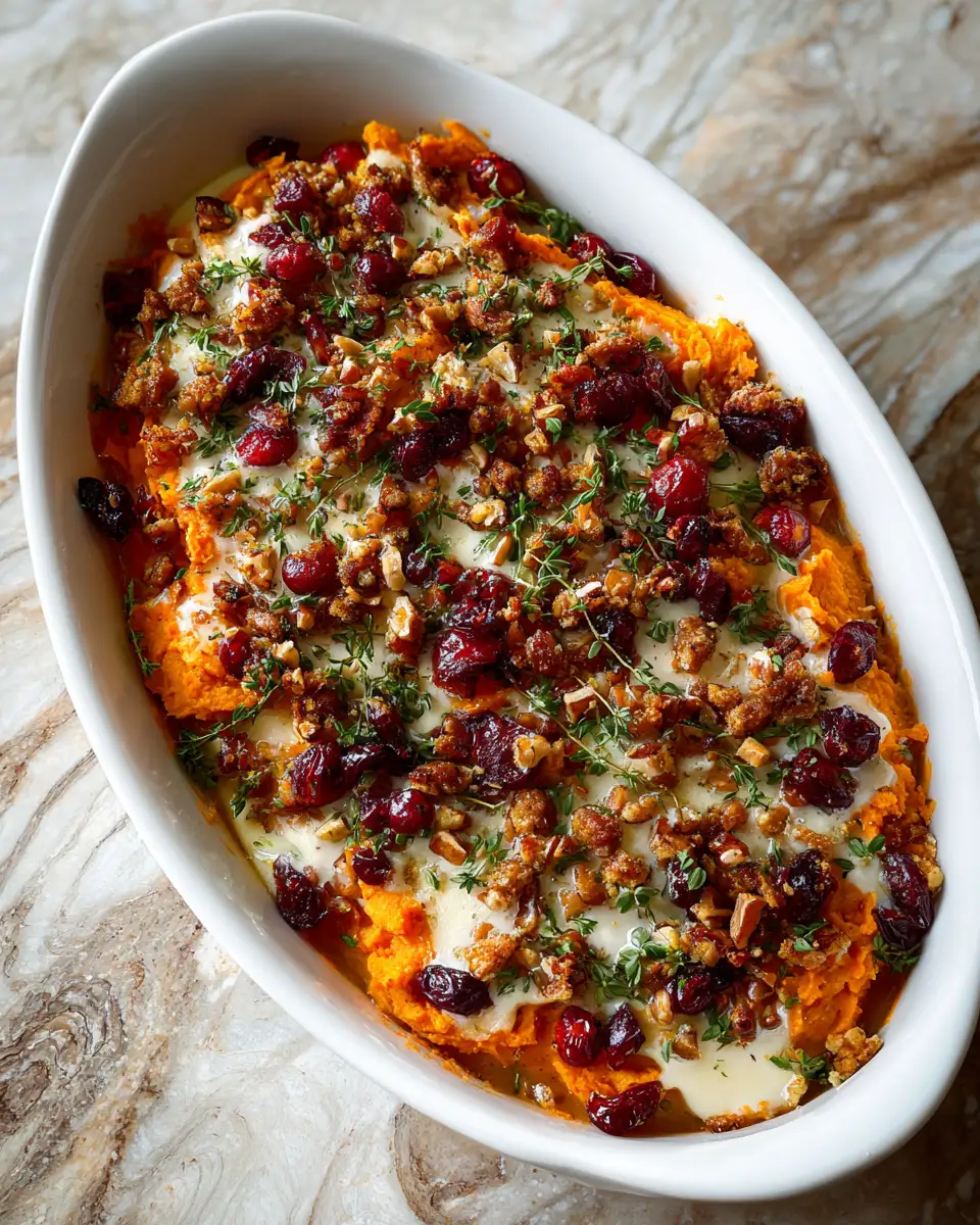 Final dish - Cranberry Bliss: Elevate Your Sweet Potato Casserole Game