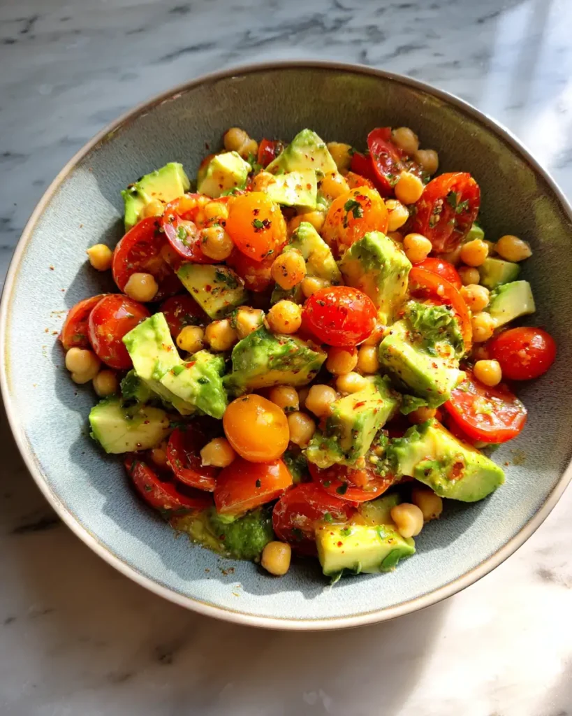 Fresh and Flavorful: Tomato Chickpea Avocado Salad Bliss - Featured Image