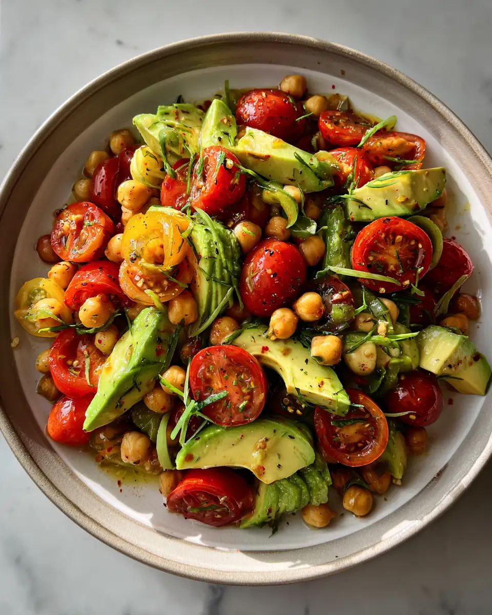 Final dish - Fresh and Flavorful: Tomato Chickpea Avocado Salad Bliss