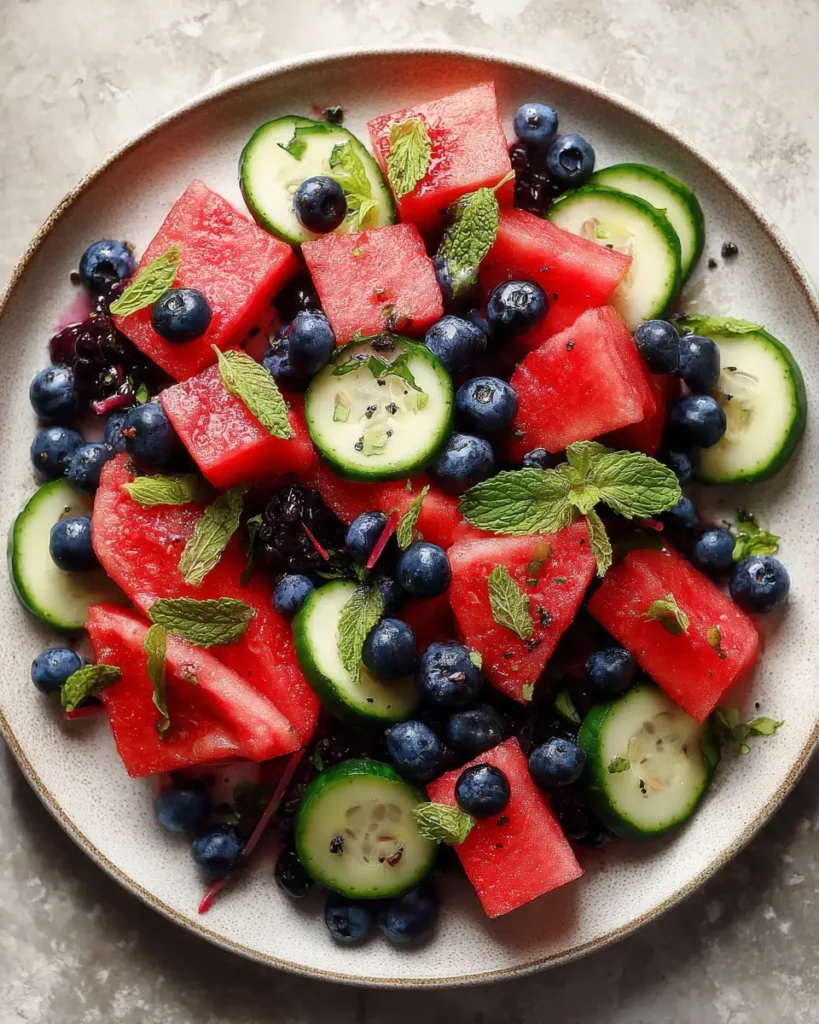 Refreshing Summer Delight: Watermelon Blueberry Salad Extravaganza - Featured Image