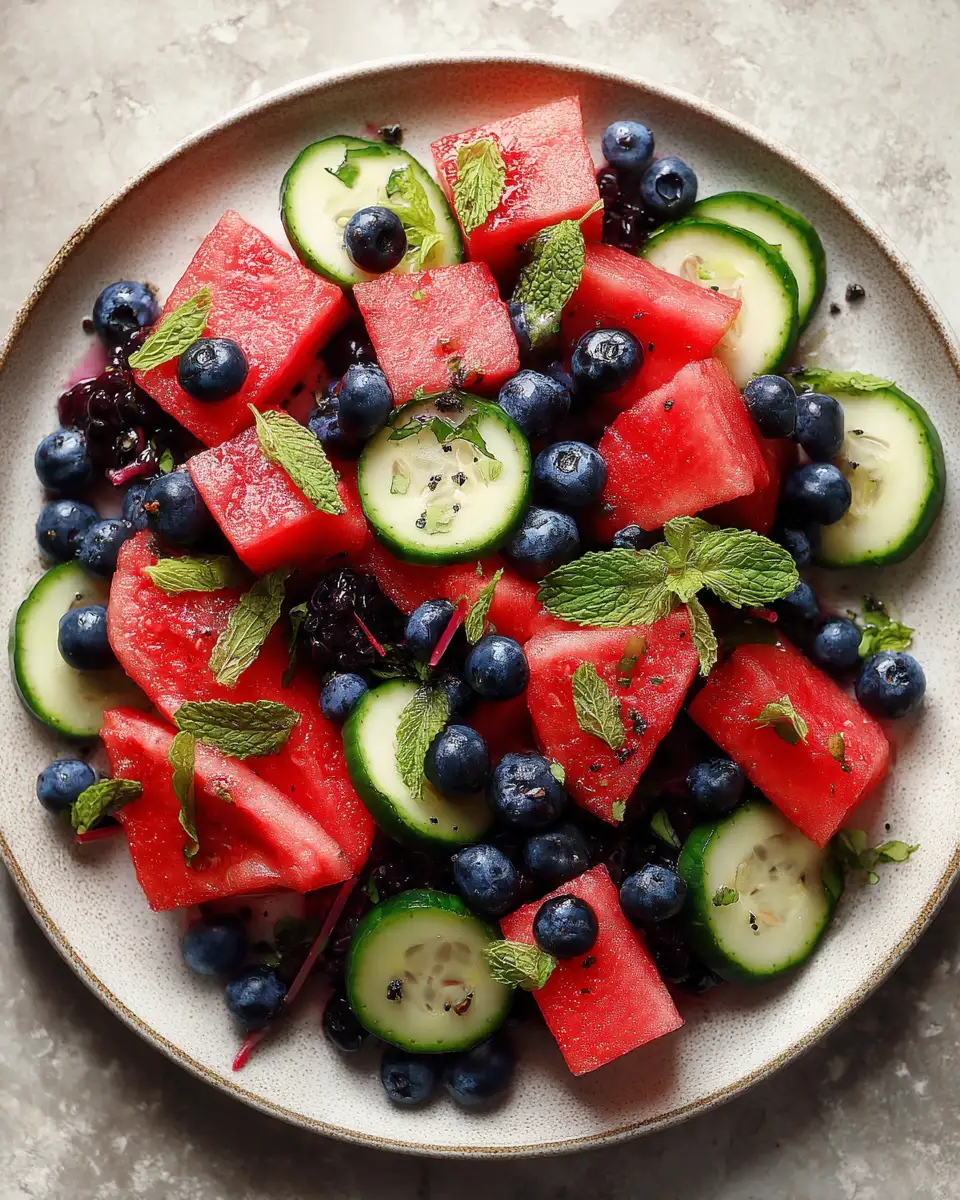 Refreshing Summer Delight: Watermelon Blueberry Salad Extravaganza - Featured Image