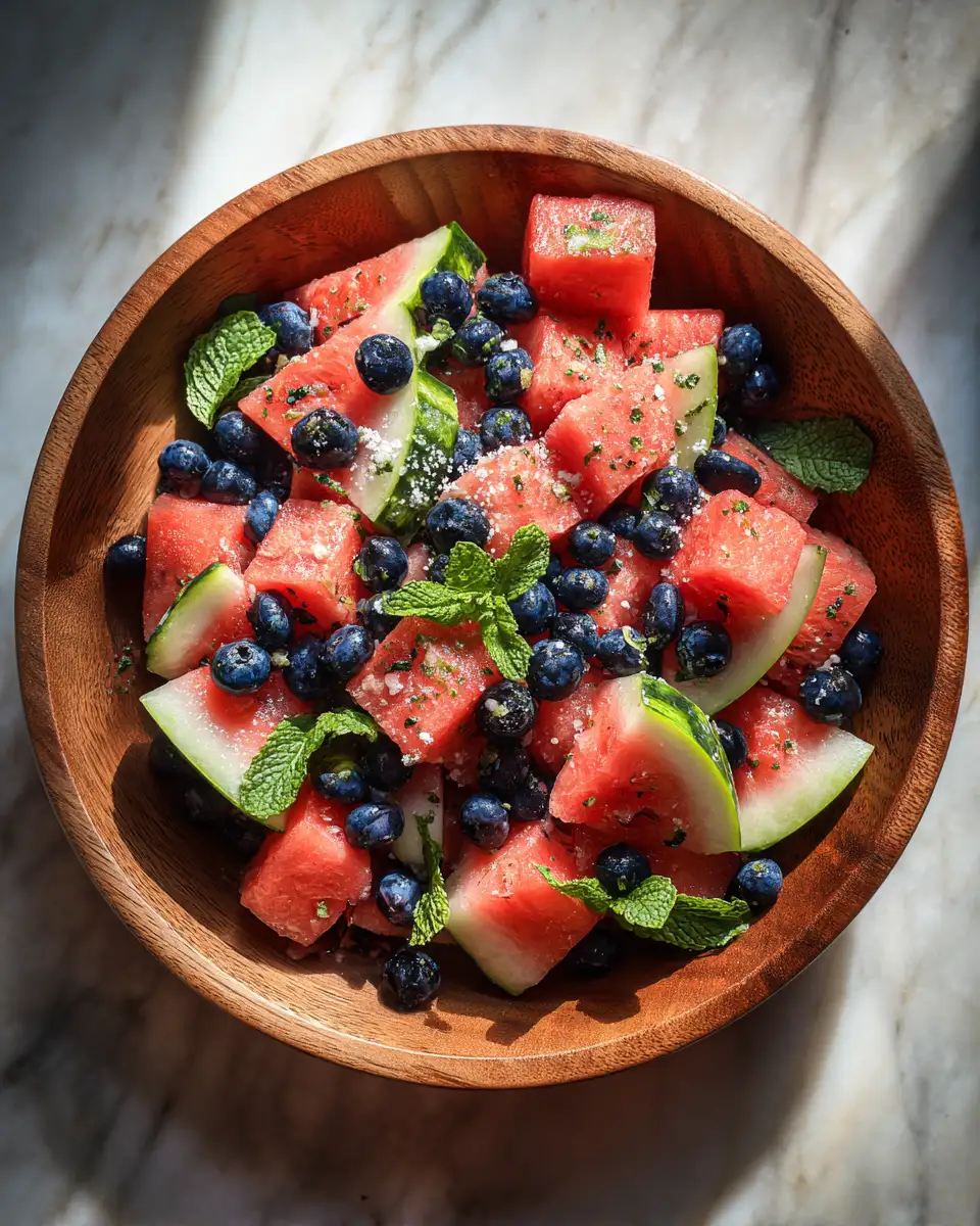 Final dish - Refreshing Summer Delight: Watermelon Blueberry Salad Extravaganza