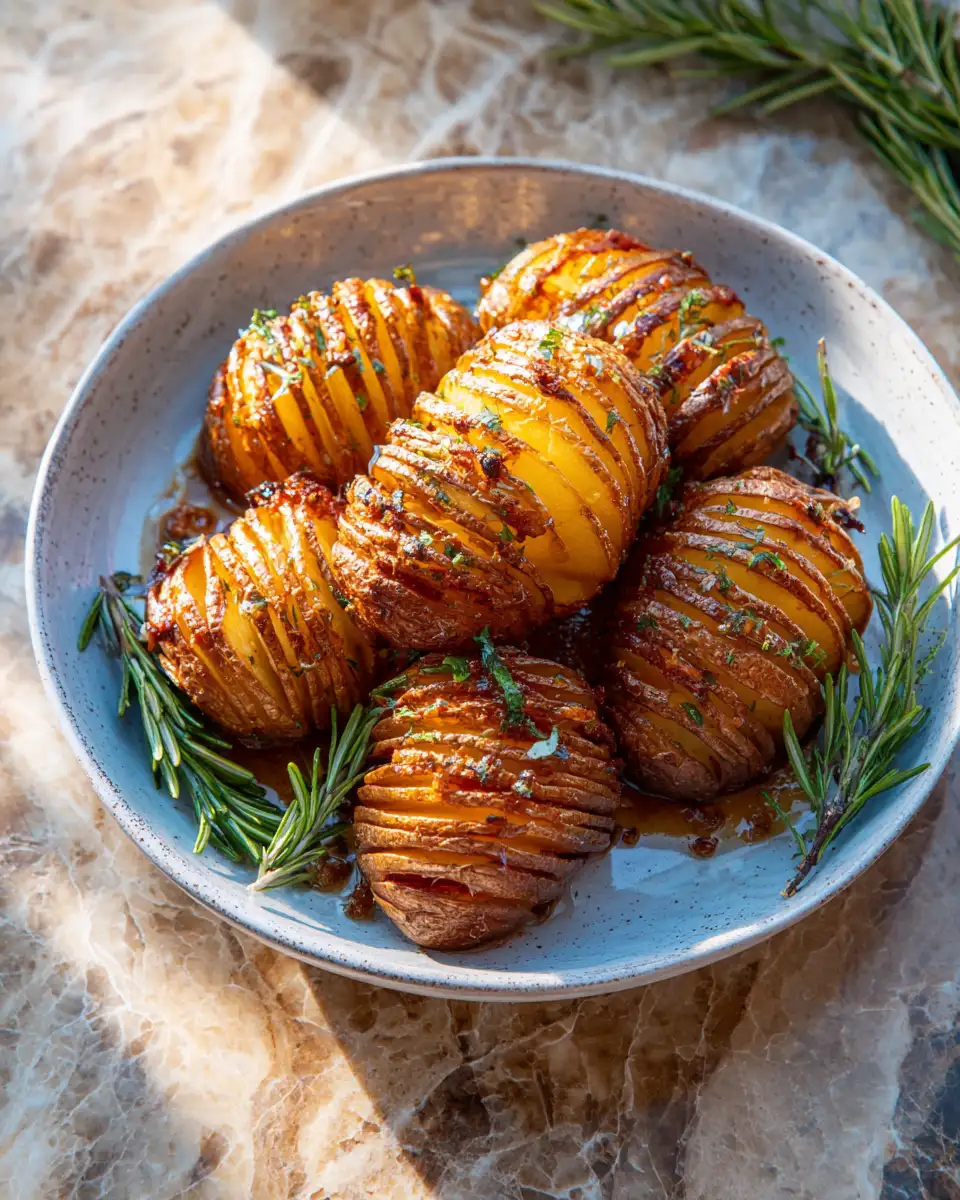 Final dish - Crispy Perfect Air Fryer Hasselback Potatoes Your New Favorite Side