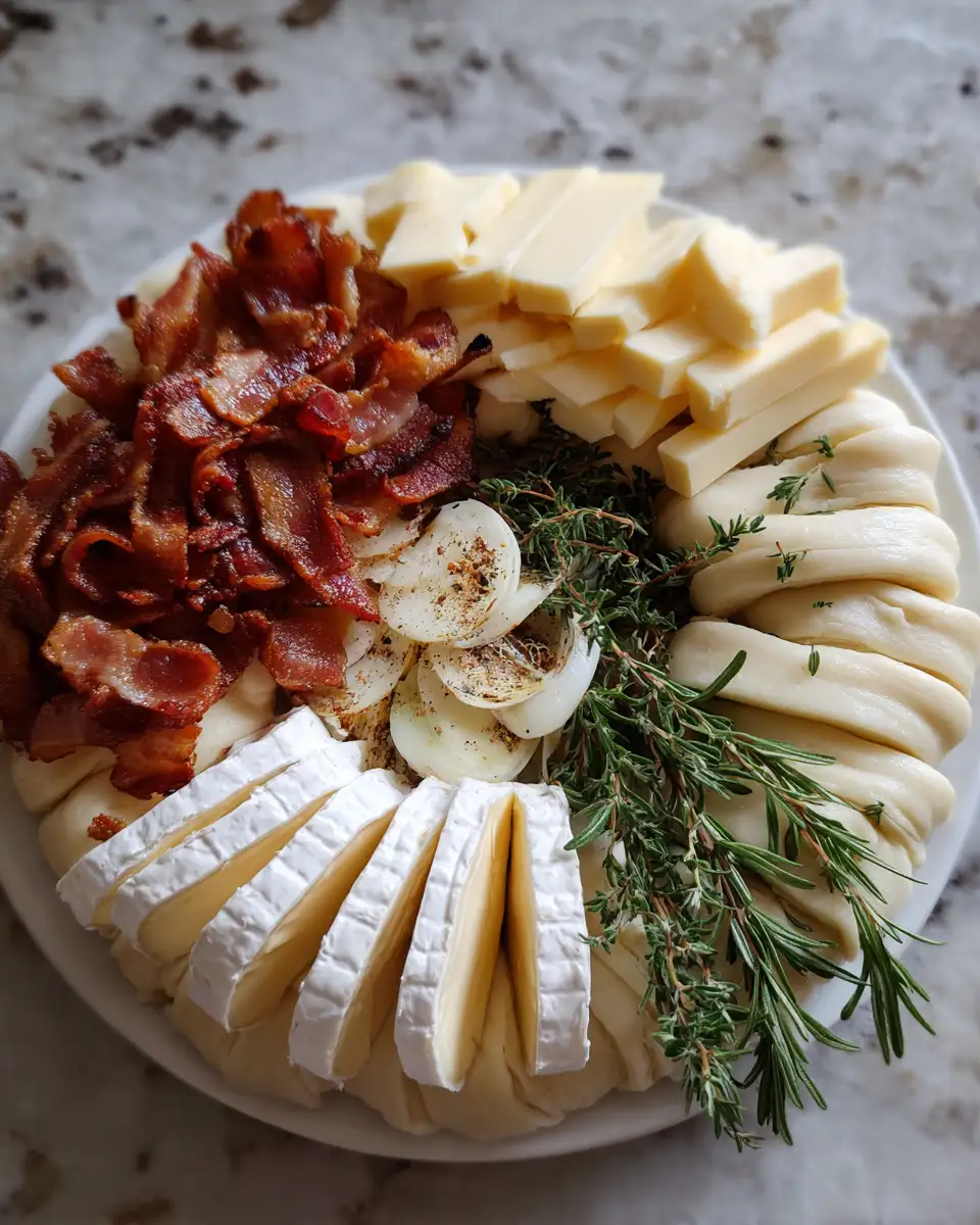 Ingredients for Irresistible Bacon Brie Crescent Wreath Recipe for Your Next Party