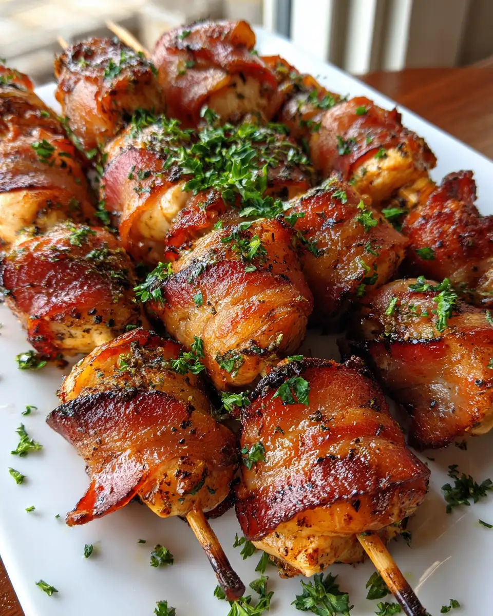 Irresistible Bacon Wrapped Chicken Skewers Perfect for Your Next Grill Party - Featured Image