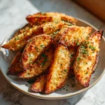 Crispy Baked Garlic Parmesan Potato Wedges Your New Favorite Snack - Featured Image