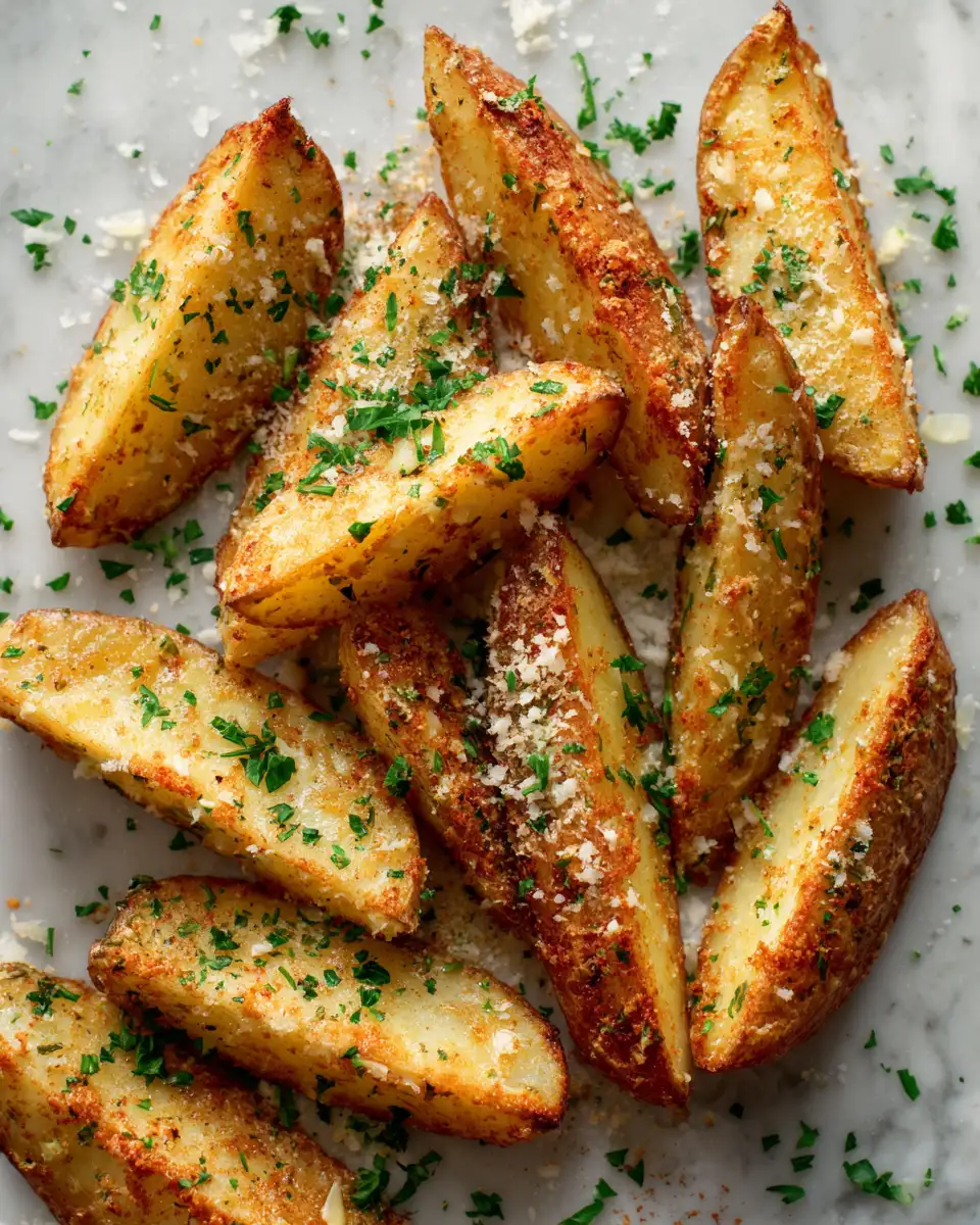 Ingredients for Crispy Baked Garlic Parmesan Potato Wedges Your New Favorite Snack