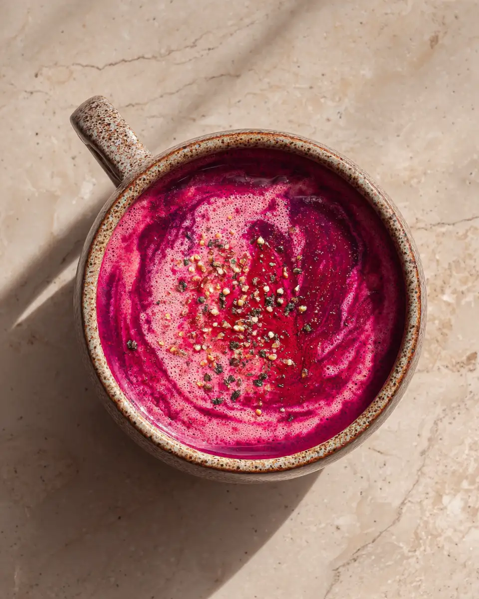 Final dish - Sip the Spectrum: Beetroot Smoothie Vibrant Magenta Superfood Drink