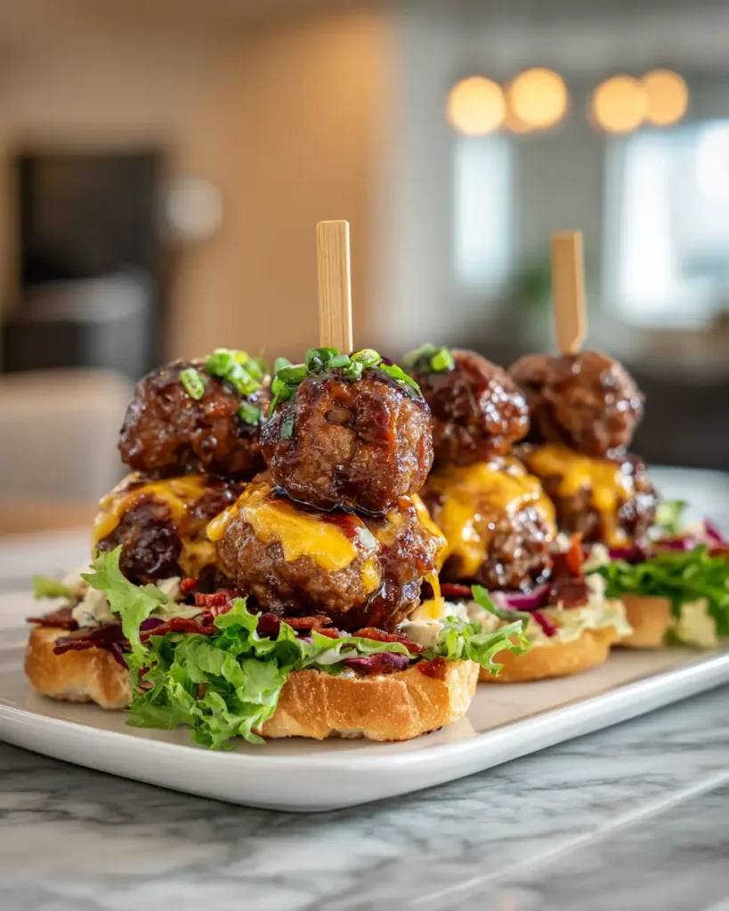 Savor the Flavor: Bourbon BBQ Bacon Cheeseburger Meatballs Explosion - Featured Image