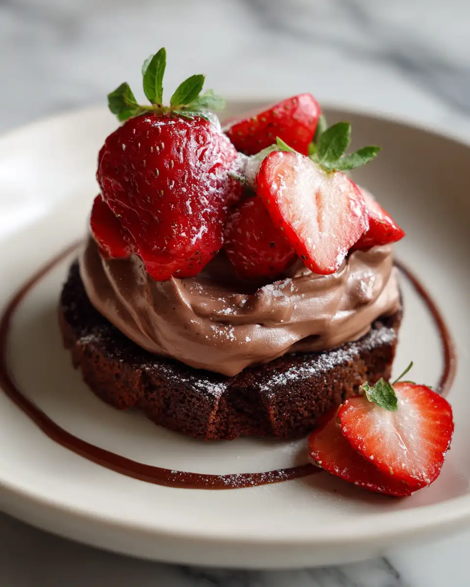 Final dish - Decadent Brownie Choco Strawberry Mousse Bliss