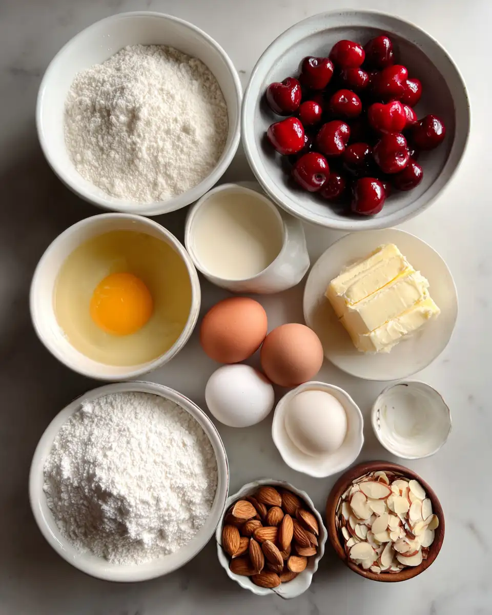 Ingredients for Heavenly Delight: Indulge in Cake Cerises & Amandes