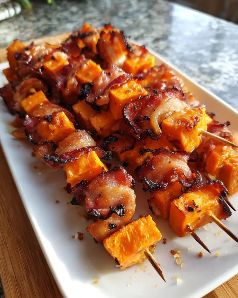 Sweet and Savory Delight: Candied Sweet Potato and Bacon Skewers Unleashed - Featured Image