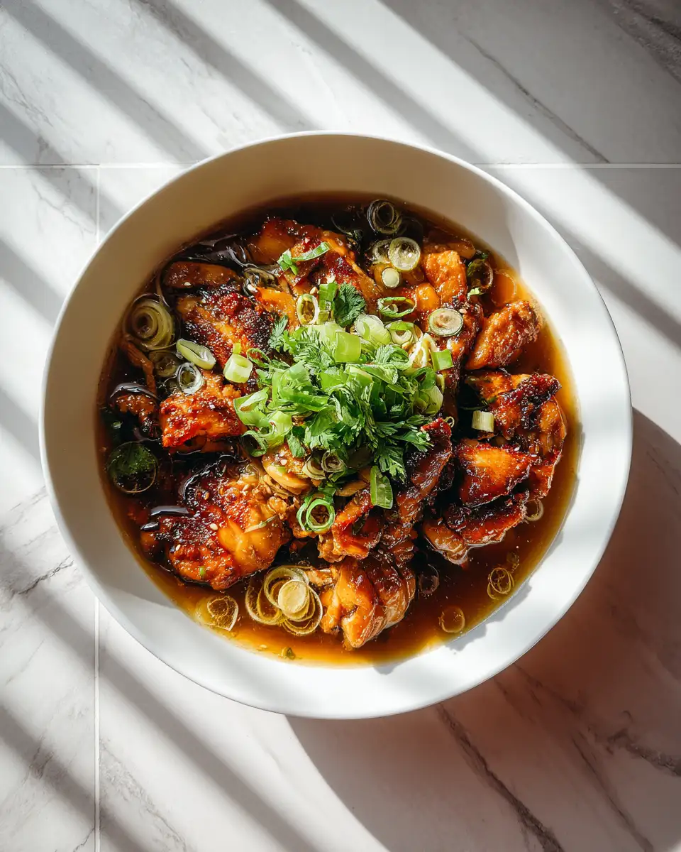 Irresistible Caramelized Soy Chicken with Savory Garlic Ginger Broth - Featured Image