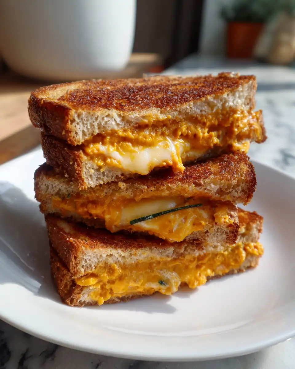 The Ultimate Cozy Fall Favorite Cheddar Pumpkin Grilled Cheese - Featured Image