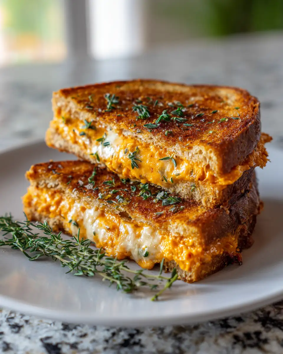 Final dish - The Ultimate Cozy Fall Favorite Cheddar Pumpkin Grilled Cheese