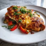 Irresistible Cheesy Baked Chicken Breast and Peppers Recipe to Satisfy Your Cravings - Featured Image