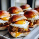 Irresistible Cheesy Sausage and Egg Breakfast Sliders to Start Your Day - Featured Image