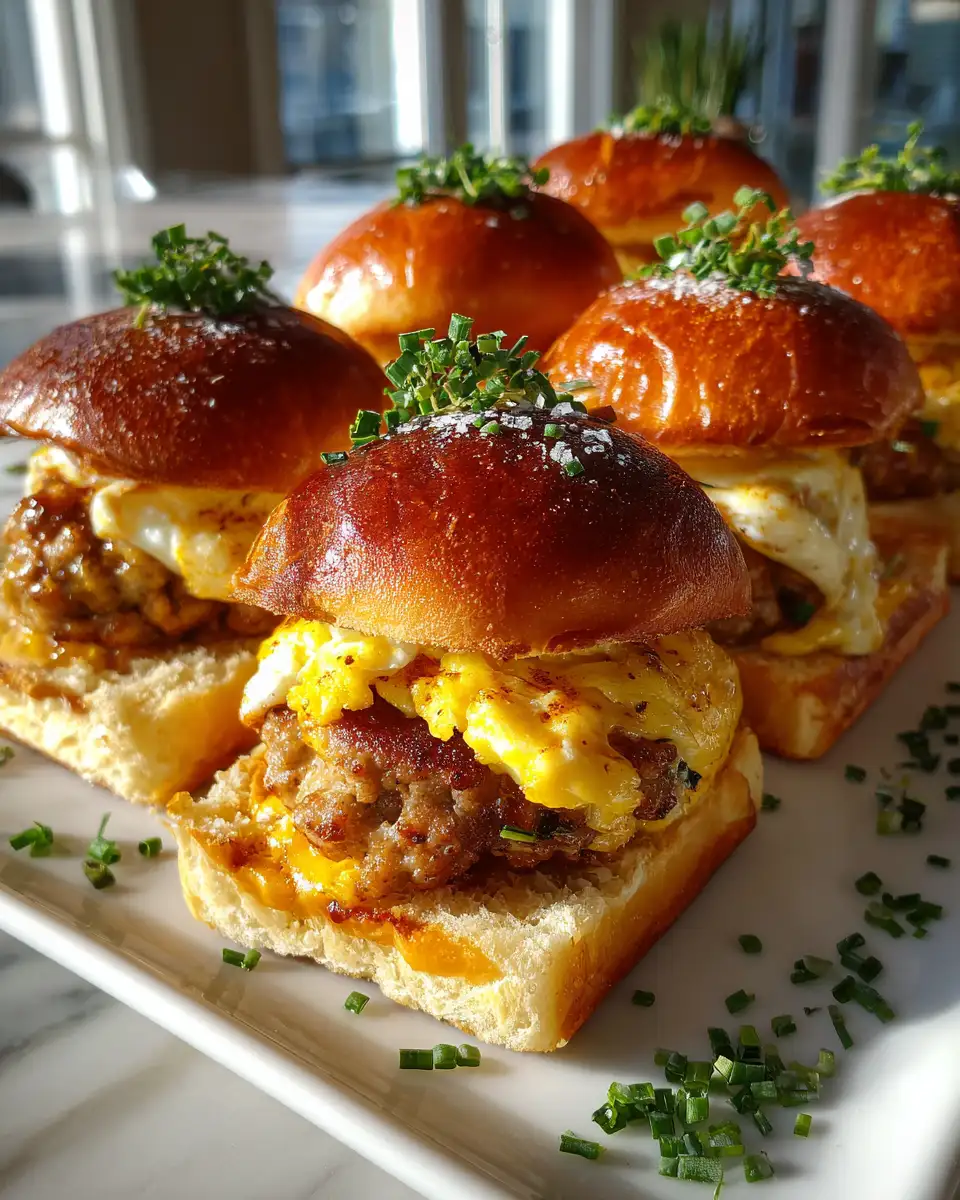 Final dish - Irresistible Cheesy Sausage and Egg Breakfast Sliders to Start Your Day
