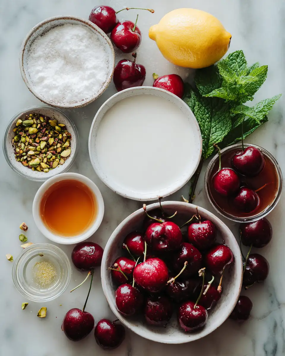 Ingredients for Decadent Cherry Muhallebi: A Delightful Twist on a Classic Dessert