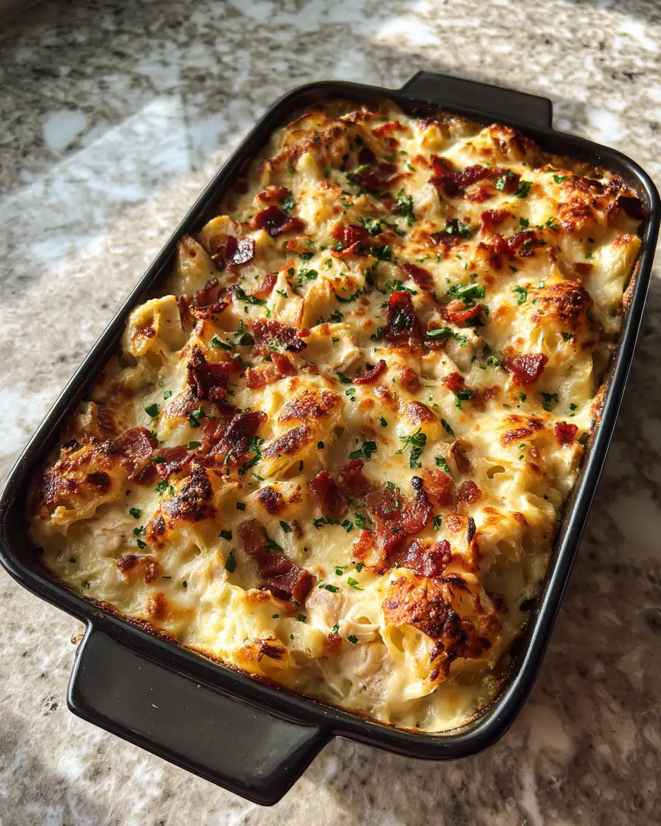 Final dish - Creamy Chicken Bacon Ranch Casserole the Ultimate Comfort Food