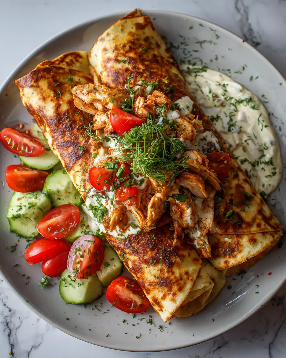Final dish - irresistible Chicken Crepes Shawarma for every Shawarma lover