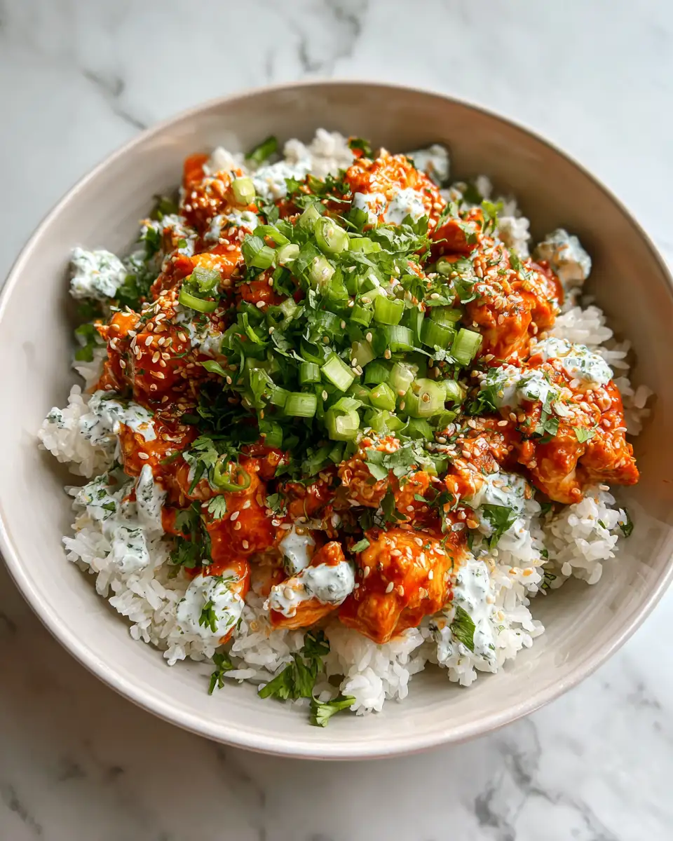 Final dish - Deliciously Crispy Buffalo Chicken Bowls for the Perfect Dinner