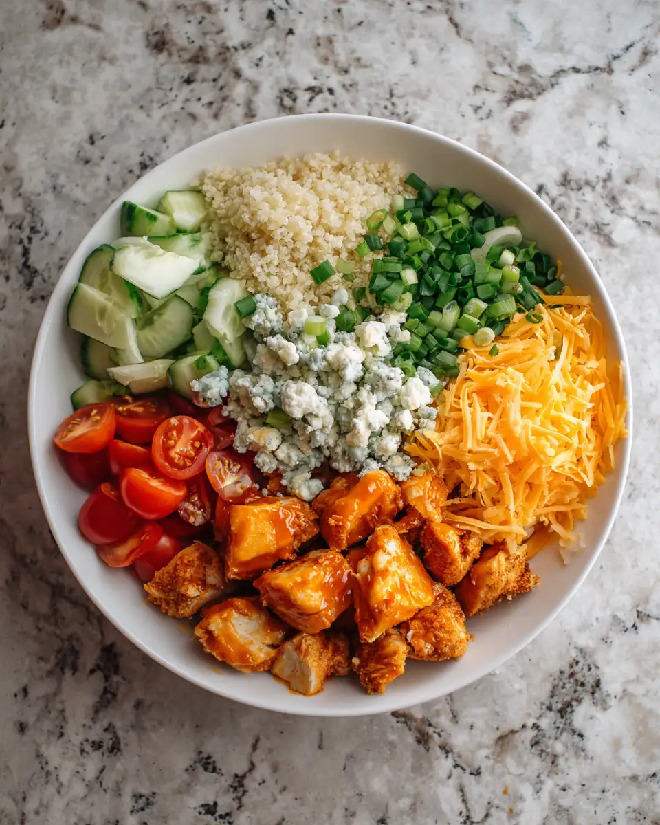 Ingredients for Deliciously Crispy Buffalo Chicken Bowls for the Perfect Dinner