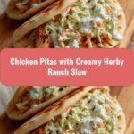 Delicious Chicken Pitas with Creamy Herby Ranch Slaw Your New Favorite Sandwich