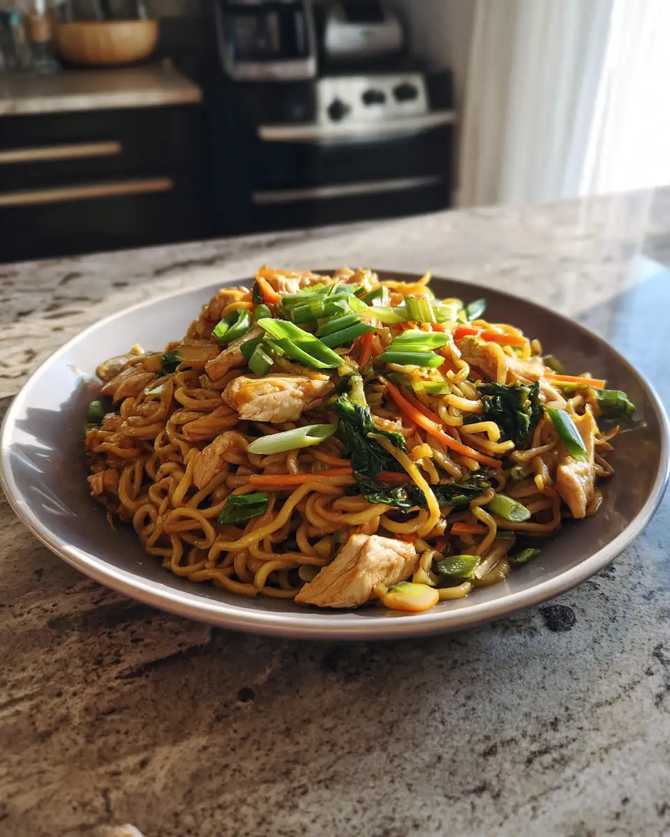 Final dish - Delicious Chicken Ramen Stir-Fry Your New Favorite Weeknight Dinner