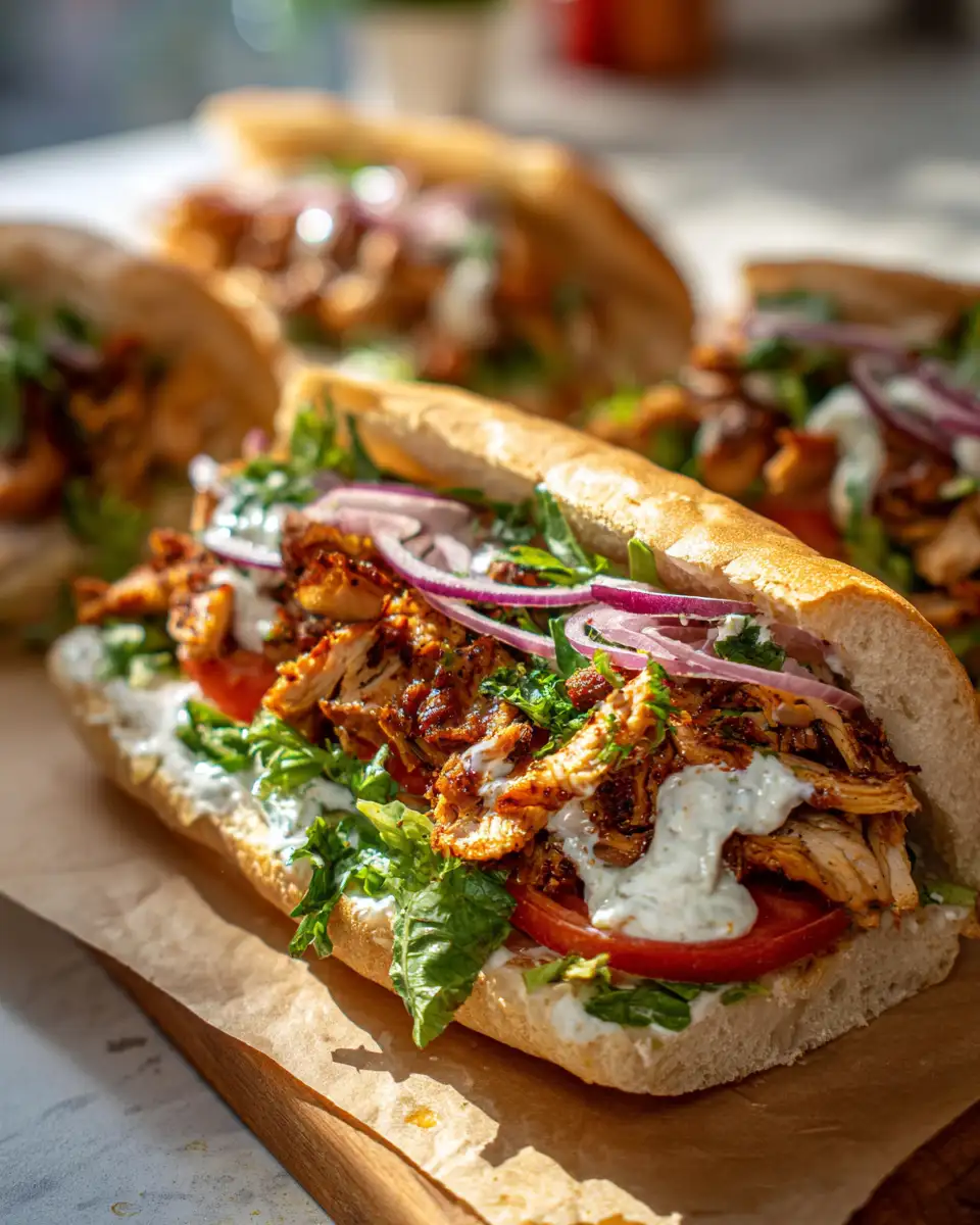 Irresistible Chicken Shawarma with Creamy Garlic Sauce Your New Favorite Sandwich - Featured Image