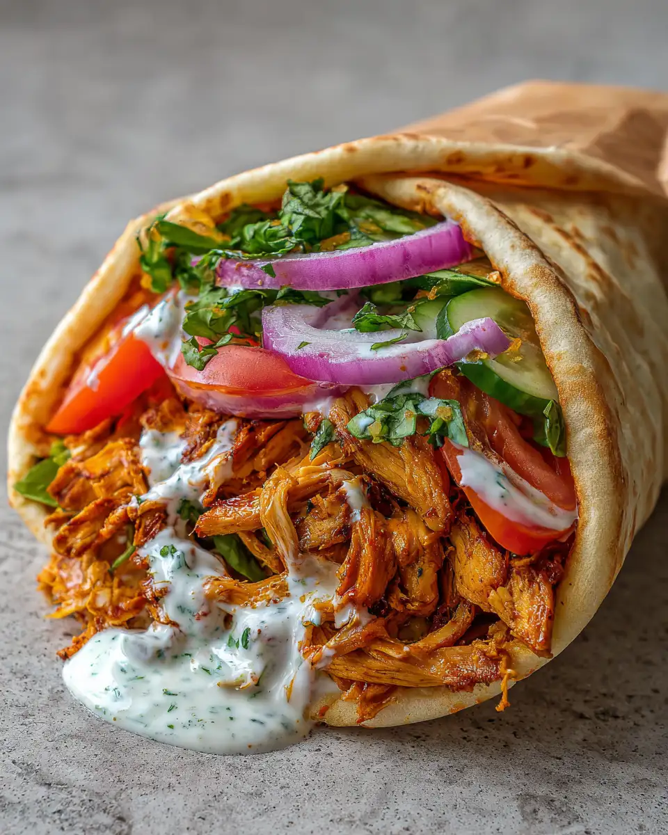 Final dish - Irresistible Chicken Shawarma with Creamy Garlic Sauce Your New Favorite Sandwich