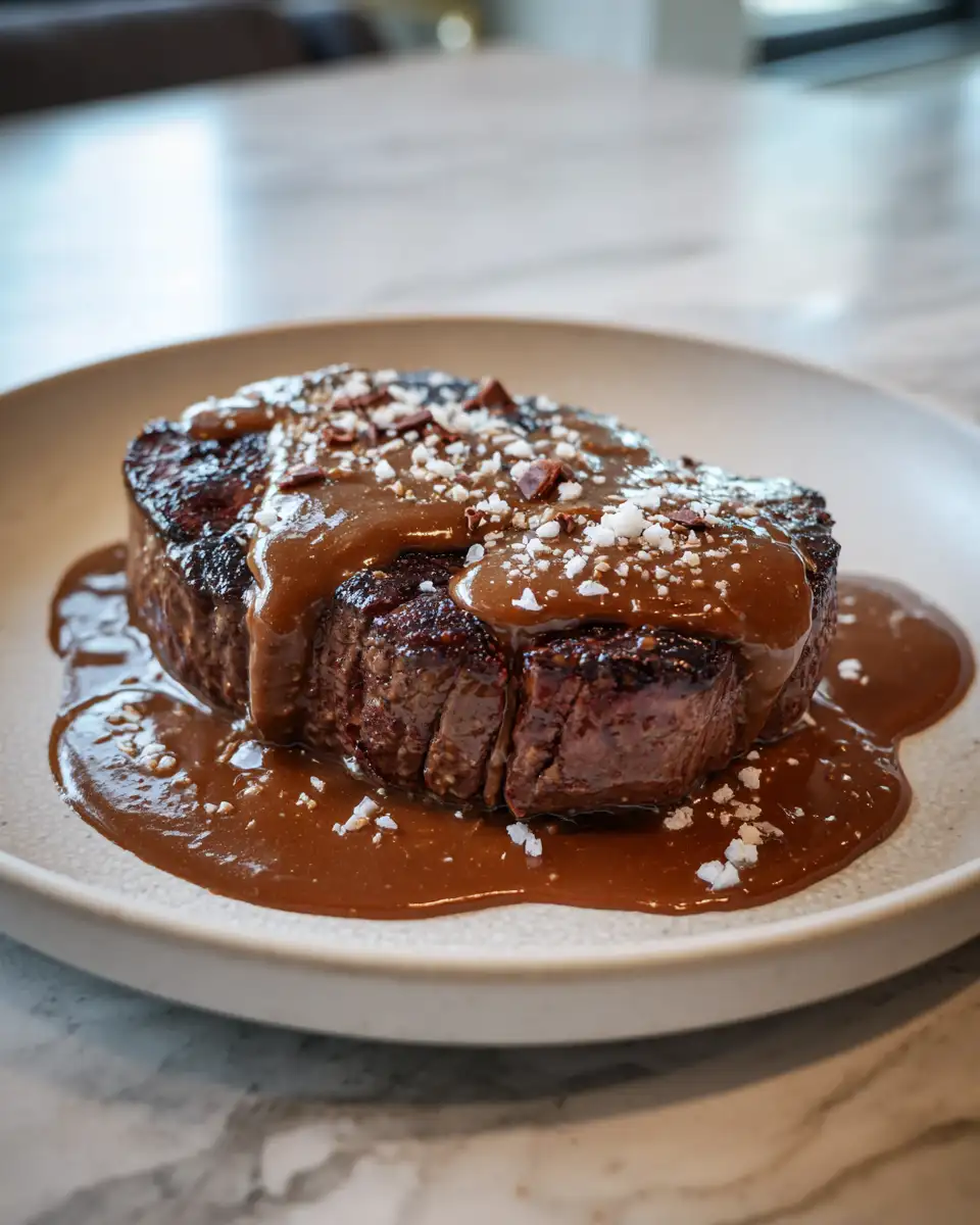 Final dish - Indulge in the Ultimate Chocolate Peanut Butter Ruckus Experience