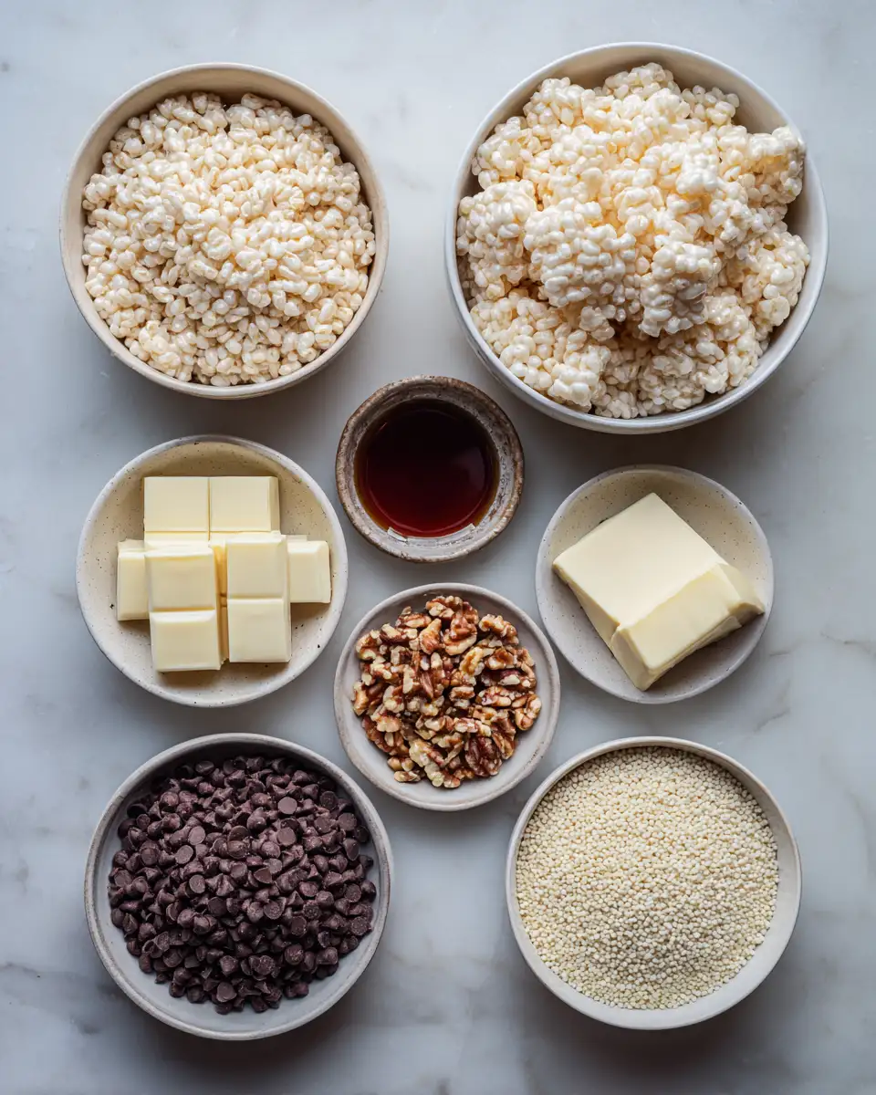 Ingredients for Irresistible Chocolate Rice Krispies Treats You Can't Miss
