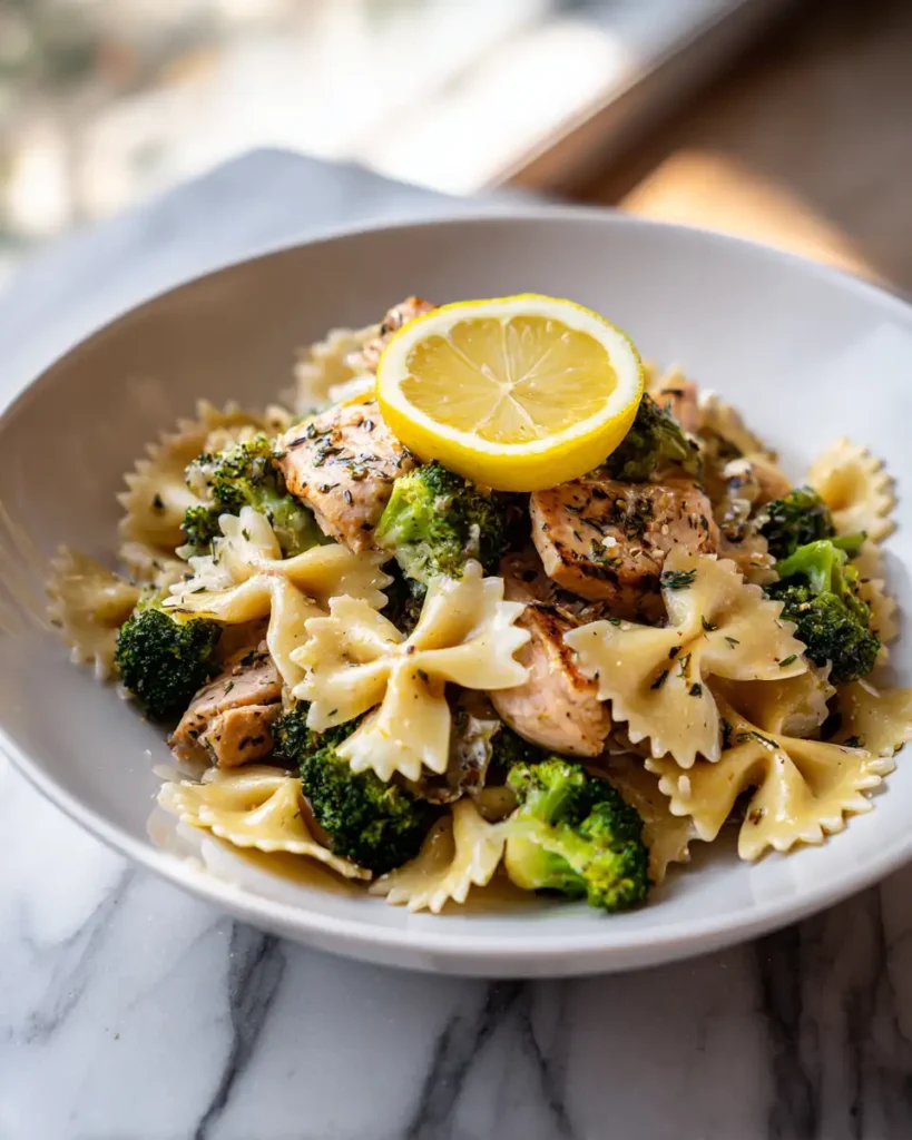 Saddle Up for Flavor Cowboy Lemon Bowtie Chicken Pasta with Broccoli - Featured Image