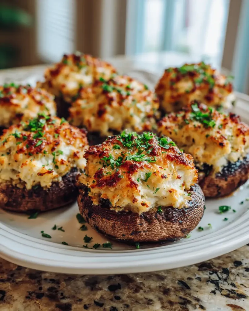 Delicious Crab Stuffed Portobello Mushrooms Your New Favorite Appetizer - Featured Image