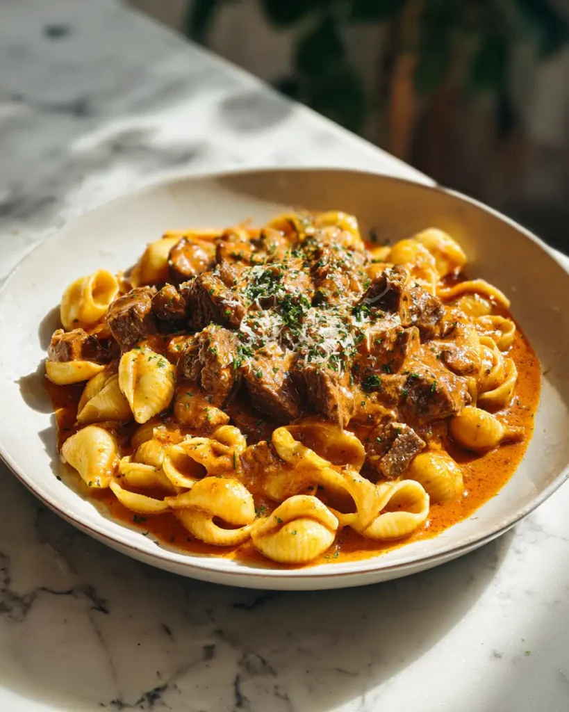 Indulge in the Ultimate Comfort Food Creamy Beef and Shells Recipe - Featured Image