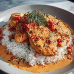 Irresistible Creamy Garlic Red Pepper Chicken Recipe to Satisfy Your Cravings - Featured Image