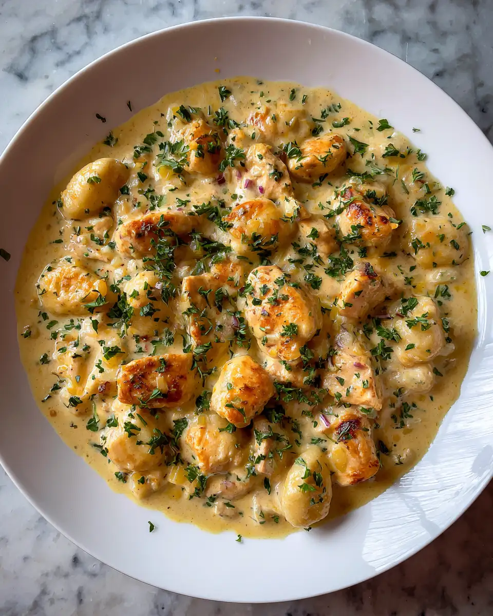 Final dish - Irresistible Creamy Lemon Chicken Gnocchi Recipe to Brighten Your Dinner