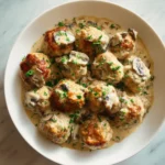 Irresistible Creamy Mushroom Chicken Meatballs Recipe to Satisfy Your Cravings - Featured Image