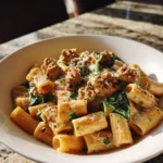 Irresistible Creamy Sausage Rigatoni with Spinach Recipe to Satisfy Your Cravings - Featured Image