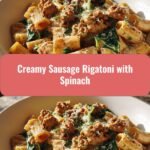 Irresistible Creamy Sausage Rigatoni with Spinach Recipe to Satisfy Your Cravings