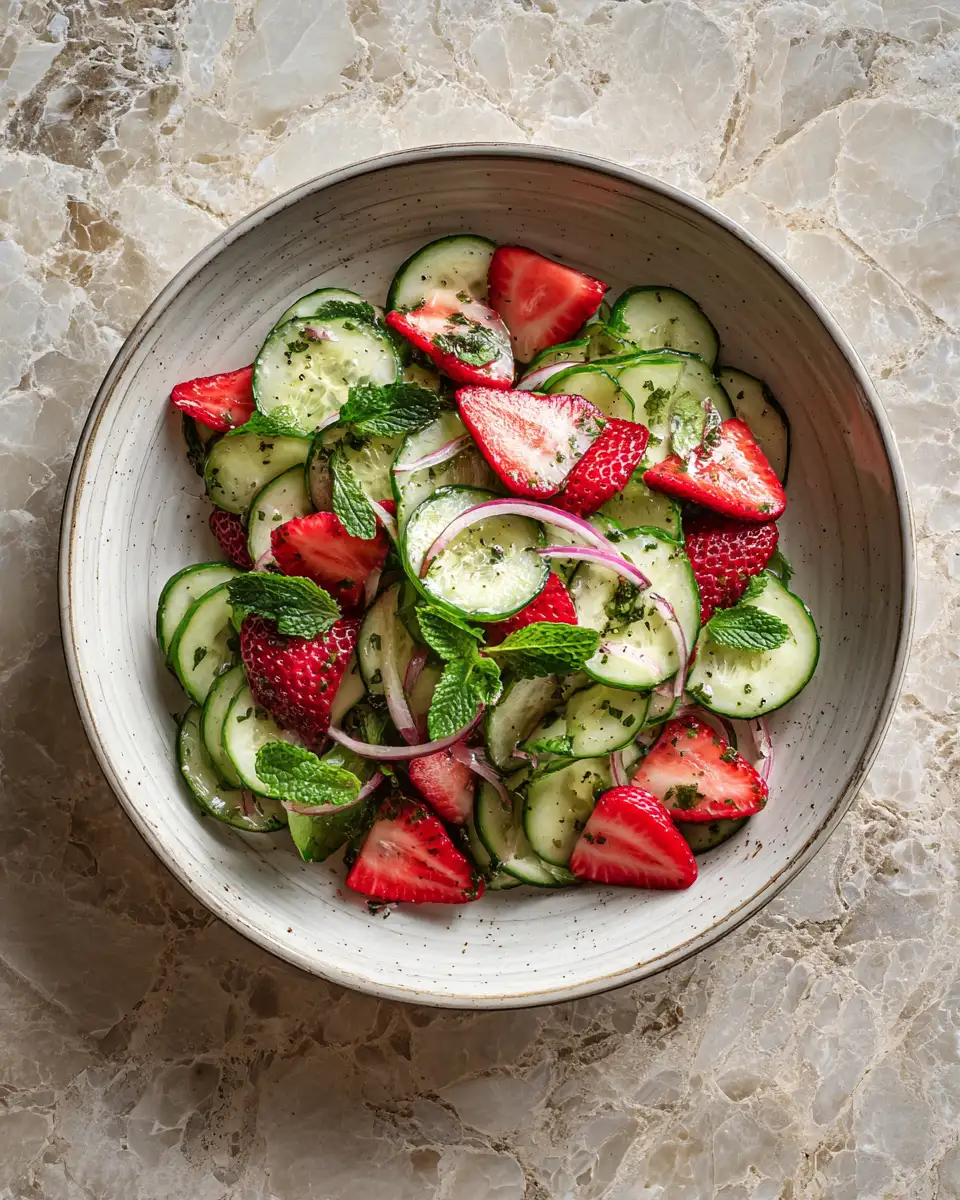 Final dish - Discover the Freshness of Crisp Cucumber Strawberry Salad