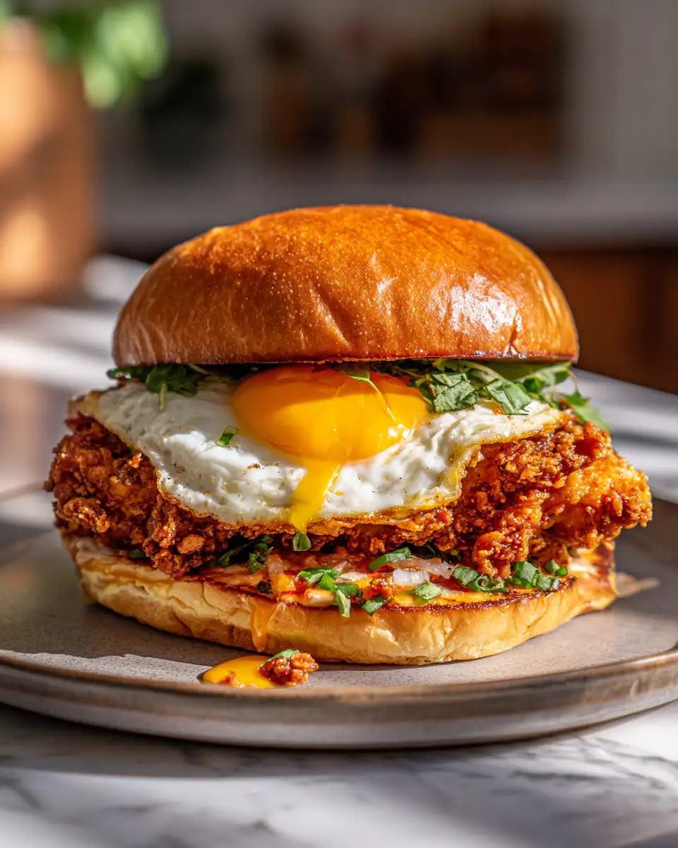 Final dish - Crispy French Toast Fried Chicken Sandwich: A Breakfast Delight